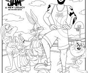 Coloriage Affiche du film Space Jam A New Legacy 2021