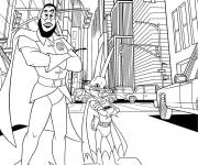 Coloriage Bugs Bunny et LeBron James dans la ville Spce Jam 2