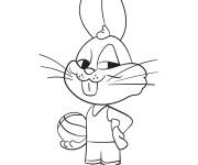 Coloriage et dessins gratuit Bugs Bunny facile de Space Jam à imprimer