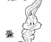 Coloriage Bugs Tiny Toon Space Jam pour enfant