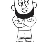 Coloriage Chibi Lebron James de Space Jam nouvel h&eacute;ritage