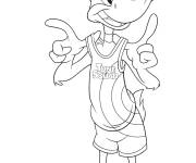 Coloriage Daffy Duck avec l'uniforme de Tune Squad Space Jam