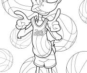 Coloriage Daffy Duck de l'équipe de Tune Squad