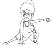 Coloriage Granny simple de Space Jam nouvel h&eacute;ritage