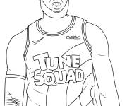 Coloriage LeBron James Space Jam 2 pour enfant