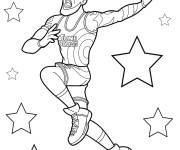 Coloriage LeBron James talent de Basketball Space Jam 2