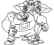 Coloriage Les m&eacute;chants pr&ecirc;ts pour le match de Basketball de Spave Jam
