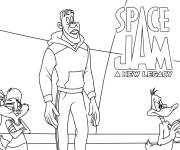 Coloriage Les personnages principaux de Space Jam Nouvelle Ère