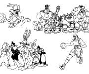 Coloriage et dessins gratuit Les squads de Space Jam à imprimer