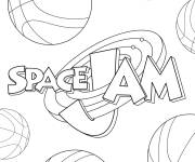 Coloriage Logo du film Space Jam