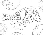 Coloriage Logo du film Space Jam