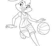 Coloriage Lola Bunny Basketball de Space Jam