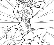 Coloriage Lola Bunny Slam Dunks Space Jam
