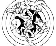 Coloriage et dessins gratuit Loonely Tunes membres de Space Jam à imprimer