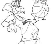 Coloriage Sylvester et Titi de Space Jam 2