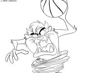 Coloriage Tasmanian Devil du film Space Jam Un nouvel h&eacute;ritage