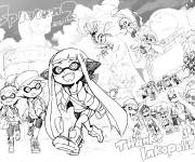 Coloriage Affiche de Splatoon 2 t&eacute;l&eacute;chargeable