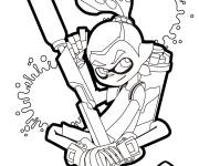 Coloriage Callie adore jouer au rattrapage
