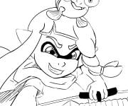 Coloriage Callie et son poisson Splatoon 2