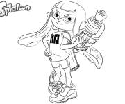 Coloriage Callie tenant son bombardier