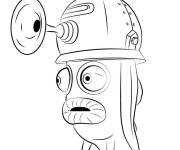 Coloriage Calmar portant une casquette