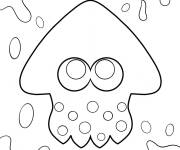 Coloriage Calmar simple de Splatoon