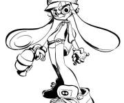 Coloriage Caricature de Callie de Splatoon