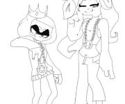 Coloriage et dessins gratuit Fille fashionista du jeu Splatoon à imprimer
