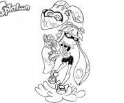 Coloriage Fille paresseuse Callie de Splatoon