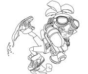 Coloriage Gar&ccedil;on Inkling de Splatoon