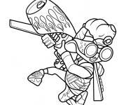 Coloriage Gar&ccedil;on Octoling de Splatoon