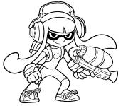 Coloriage Inkling Girl Splatoon