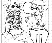 Coloriage Jeu de tire de troisieme personne Splatoon 2