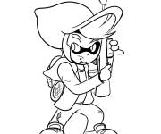Coloriage Joueur de Splatoon pour peindre toute la zone