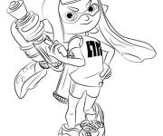 Coloriage La courageuse Callie avec son arme sp&eacute;ciale