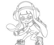 Coloriage La courageuse Callie pendant la fusillade de peinture