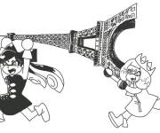 Coloriage Les hooligans ont vol&eacute; la Tour Eiffel Splatoon