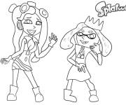 Coloriage et dessins gratuit Les sisters Splatoon &agrave; imprimable cp à imprimer