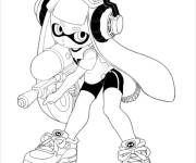Coloriage Mairie Splatoon maternelle