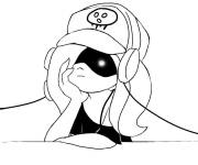 Coloriage Marie en casquette de baseball de Splatoon