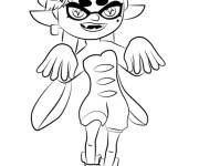 Coloriage Marie zombie du jeu Splatoon pour Halloween