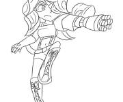 Coloriage Personnage de Splatoon en attaque