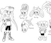 Coloriage Personnages de jeu Splatoon