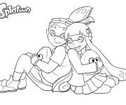 Coloriage S&oelig;urs adorable de Splatoon