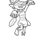 Coloriage Splatoon Callie danse de joie