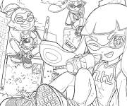 Coloriage Splatoon filles s'amusent