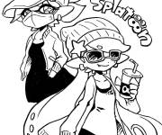 Coloriage et dessins gratuit Splatoon soeurs Powerpuff à imprimer