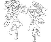 Coloriage Splatoon Squid Sisters