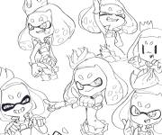 Coloriage Vari&eacute;t&eacute; Calamazones Splatoon