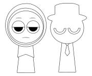 Coloriage Blacj et Jevin Sprunki